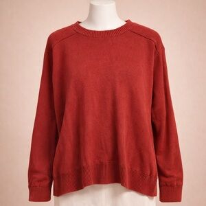 Levi Strauss & Co Red Crewneck Sweater Mens XL Cotton Utility Sleeve Pocket